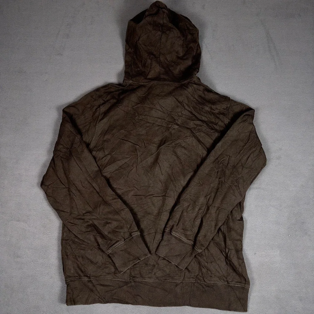 The North Face Mens Brown Circular Design Logo Hoodie Sweatshirt Large NF0A7UHS